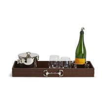 Load image into Gallery viewer, Horse Country Long Bar / Table Tray with Metal Horse Bit Accent
