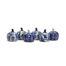 Load image into Gallery viewer, Blue and White Petite Pumpkins - Single Assorted Colors

