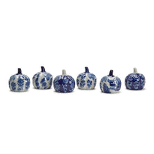 Load image into Gallery viewer, Blue and White Petite Pumpkins - Single Assorted Colors

