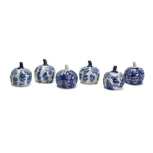 Load image into Gallery viewer, Blue and White Petite Pumpkins - Single Assorted Colors
