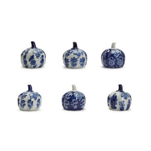 Load image into Gallery viewer, Blue and White Petite Pumpkins - Single Assorted Colors

