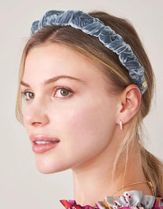 Velvet Twist Headband Slate