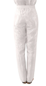 Gretchen Scott Designs Metallic Trouser - Glinda Lurex - Silver