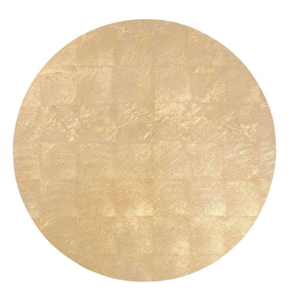 Gold Leaf Round Lacquer Placemat - 15