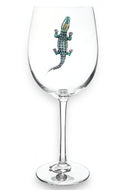 Alligator Jeweled Stemmed Glass