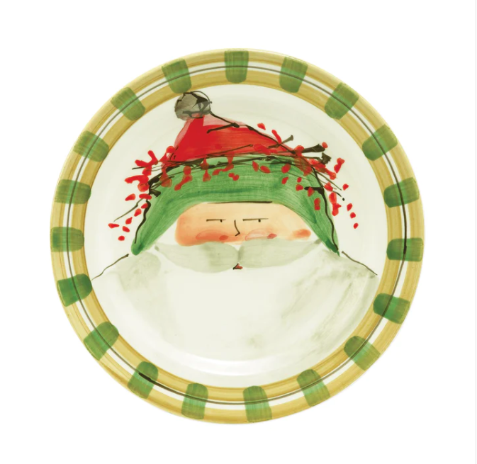 Old St. Nick Dinner Plate - Green Hat