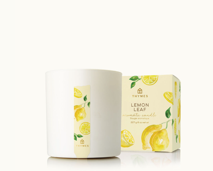 Thymes Lemon Leaf Poured Candle - 8 oz