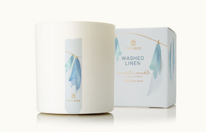 Thymes Washed Linen Poured Candle - 8 oz