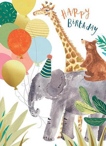 Jungle Animals Birthday Card