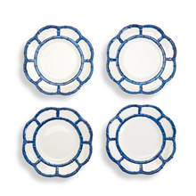 Load image into Gallery viewer, Blue Bamboo Salad/Desert Accent Plates - Set of 4
