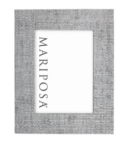 Mariposa Pale Gray Faux Grasscloth 5x7 Frame