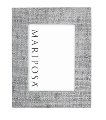 Mariposa Pale Gray Faux Grasscloth 5x7 Frame