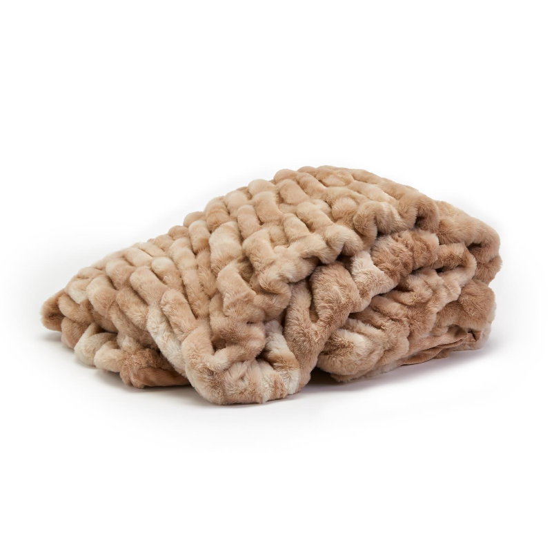 Marbled Faux Fur Throw