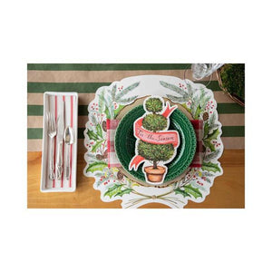 Die-cut Christmas Sprigs Placemat - Set of 12