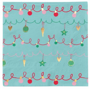 Lunch Napkin Deck the Halls Foil - 2 Ply/16pk