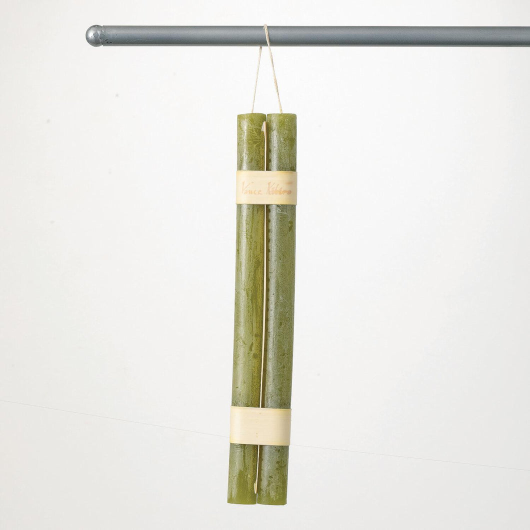 Timber Taper Candles - 12” - Moss Green