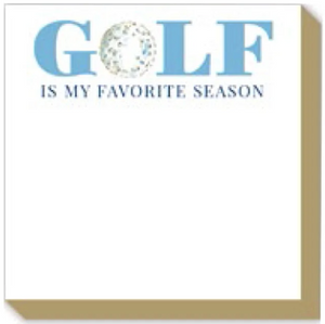 Golf Is My Favorite Season Blue Luxe Notepad