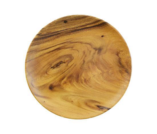 Round Acacia Wood Plate - 12