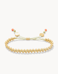 Friendship Bracelet Sage/Gold Beads