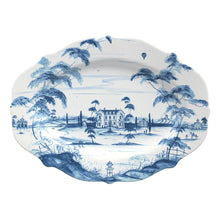 Load image into Gallery viewer, Country Estate Large Serving Platter Main House - Delft Blue - 18.5&#39;&#39;

