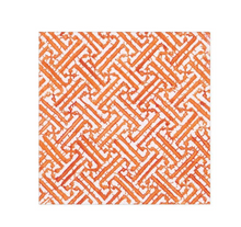 Load image into Gallery viewer, Caspari Fretwork Orange Cocktail Napkins - 20 Per Package
