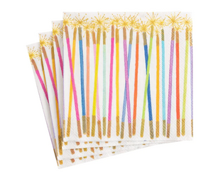Caspari Party Candles Paper Cocktail Napkins - 20 Per Package
