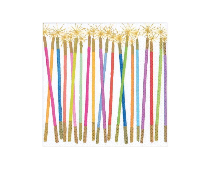 Caspari Party Candles Paper Cocktail Napkins - 20 Per Package