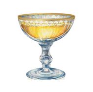 Hester & Cook Champagne Coupe Place Card