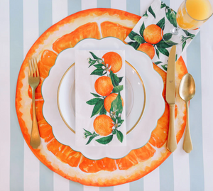 Die-Cut Orange Slice Placemat