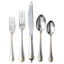 Load image into Gallery viewer, Juliska Berry and Thread 5 Piece Flatware Setting - Bright Satin with 24-Karat Gold
