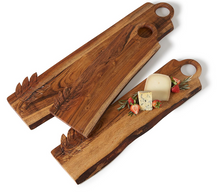Load image into Gallery viewer, Hand-Crafted Charcuterie Serving Boards with Leaf Design
