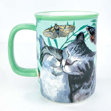 Load image into Gallery viewer, Butterfly And Kitten Friends Serveware Mug
