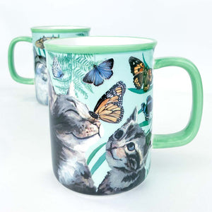 Butterfly And Kitten Friends Serveware Mug