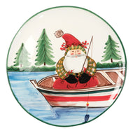 Vietri Old St. Nick Round Platter - Fishing - FINAL SALE