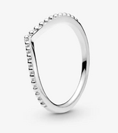 PANDORA Beaded Wishbone Ring - Silver