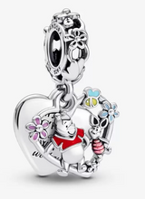 Load image into Gallery viewer, PANDORA Disney Winnie the Pooh &amp; Piglet Double Dangle Charm
