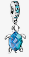 PANDORA Murano Glass Sea Turtle Dangle Charm