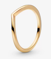 PANDORA Polished Wishbone Ring - 14k Gold Plated