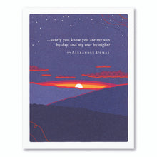 Load image into Gallery viewer, Surely You Know You Are My Sun By Day Anniversary Card
