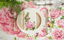 Load image into Gallery viewer, Peony Paper Napkins on a set table
