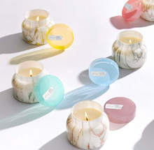 Load image into Gallery viewer, 8oz Petite Modern Marble Candle - Aloha Orchid
