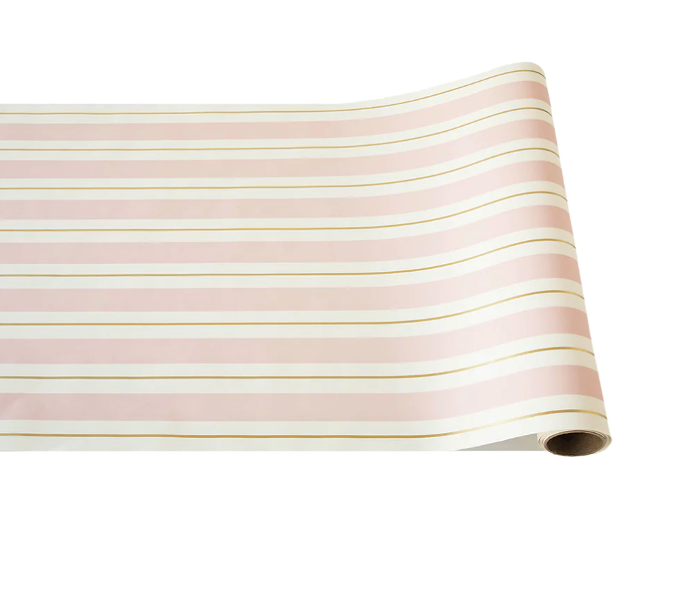 Pink & Gold Awning Stripe Runner