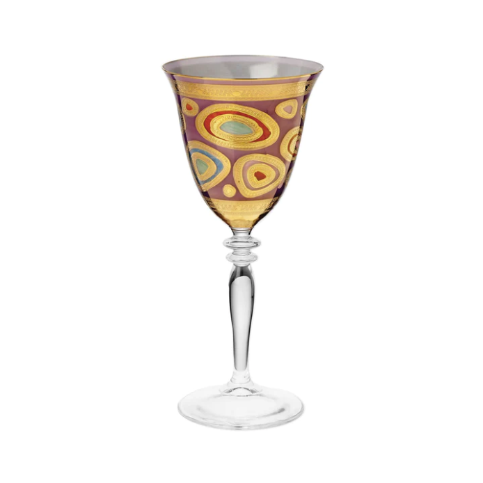 Vietri Regalia Wine Glass - Purple