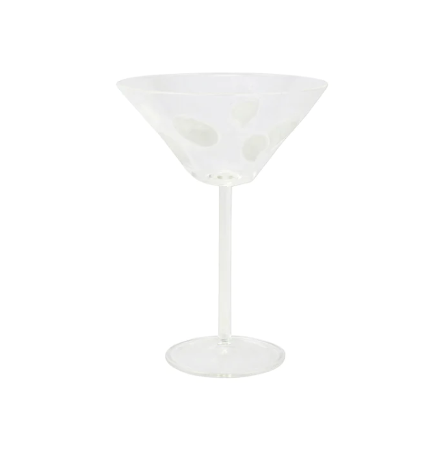 Drop White Martini Glass