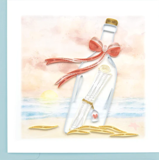 Message in a Bottle Quilling Card