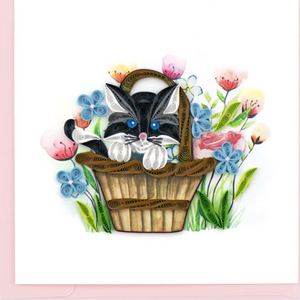 Black Kitten Quilling Card