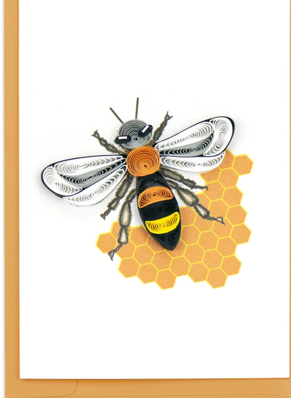 Honey Bee Small Quilling Card