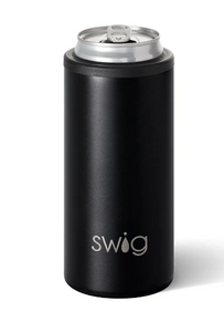 Swig 12oz Skinny Can Cooler - Matte Black