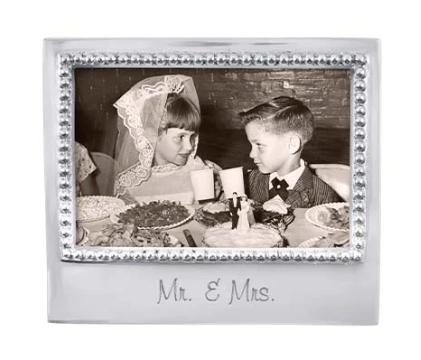 Mariposa Beaded Statement Frame - Mr. & Mrs. - 4x6