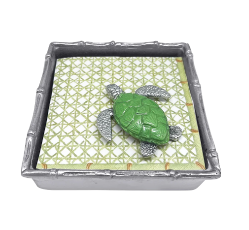 Green Sea Turtle Bamboo Napkin Box